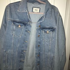 forever 21 oversized denim jacket!
